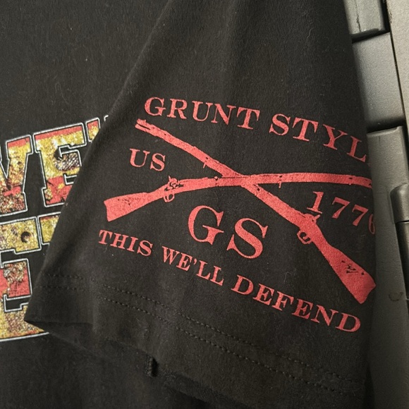 Grunt Style L Black T-Shirt with This We’ll Defend - Picture 6 of 9